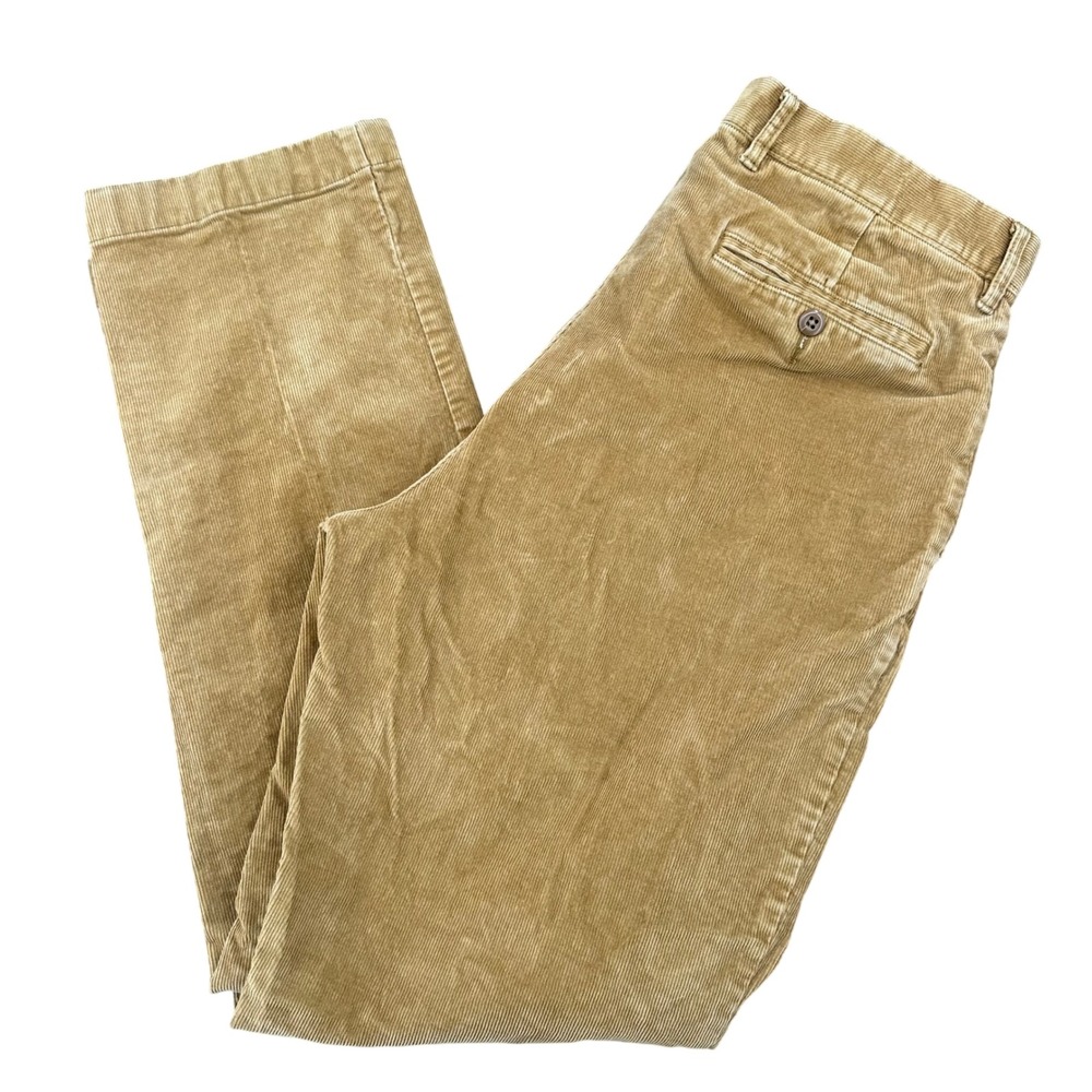 J.Crew Mens Classic Straight Corduroy Pants Tan Brown 34x32